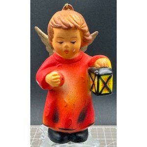 Kurts Adler Inc N Y MCM Orange Angel with Lantern Resin Ornament #3